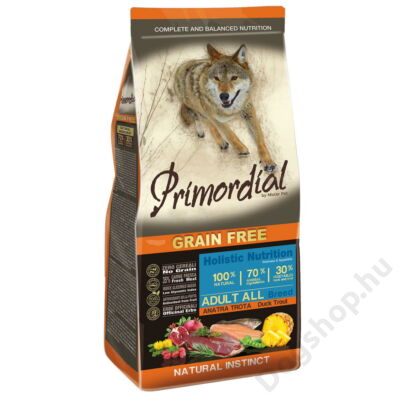 Primordial Grain Free Adult Kacsa és Pisztráng 12kg