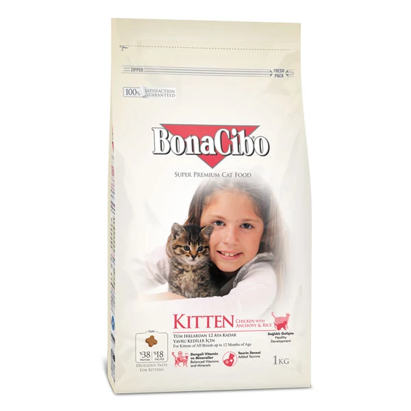 BONACIBO KITTEN (Csirke, szardella, rák és rizs) 1,5 kg