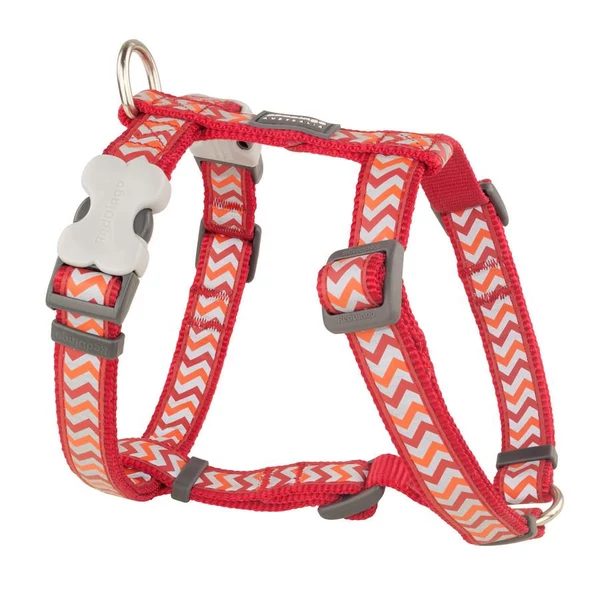 Red Dingo Reflective Ziggy Red Medium Dog hám