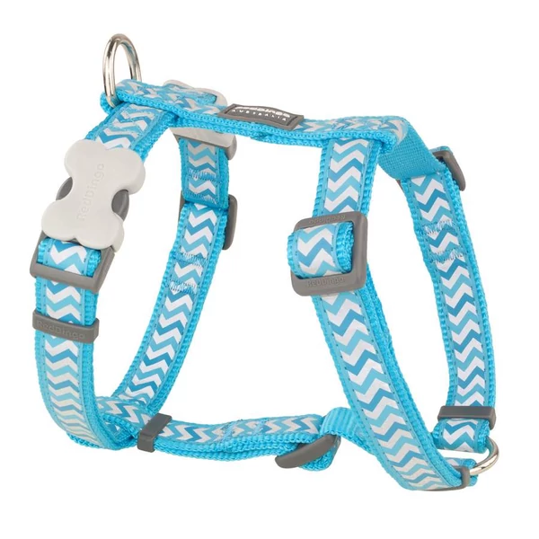 Red Dingo Reflective Ziggy Turquoise Medium Dog hám