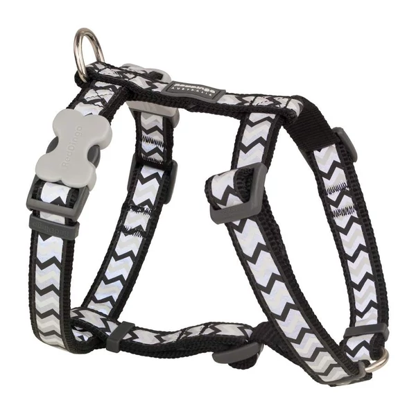 Red Dingo Reflective Ziggy Black Large Dog hám