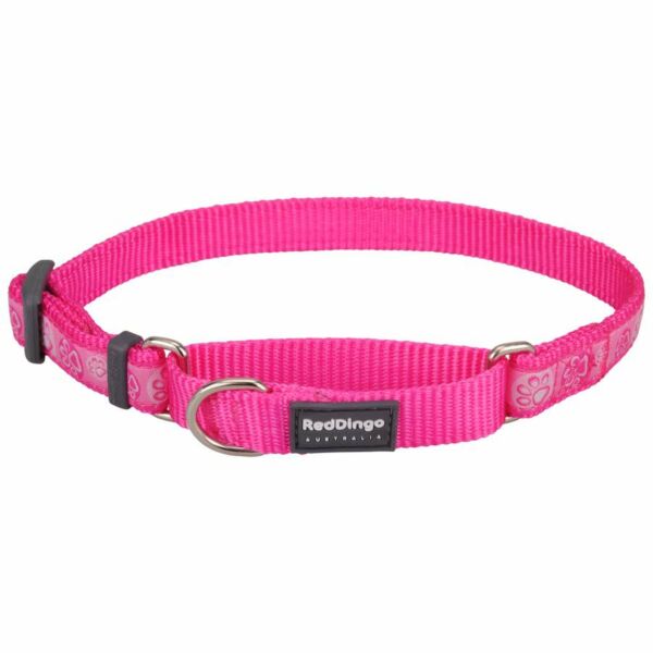Red Dingo Paw Impressions Hot Pink Small Martingale nyakörv