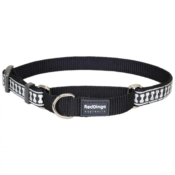 Red Dingo Reflective Black Small Martingale nyakörv