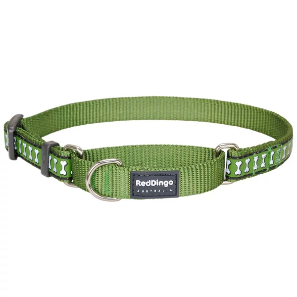 Red Dingo Reflective Green Small Martingale nyakörv