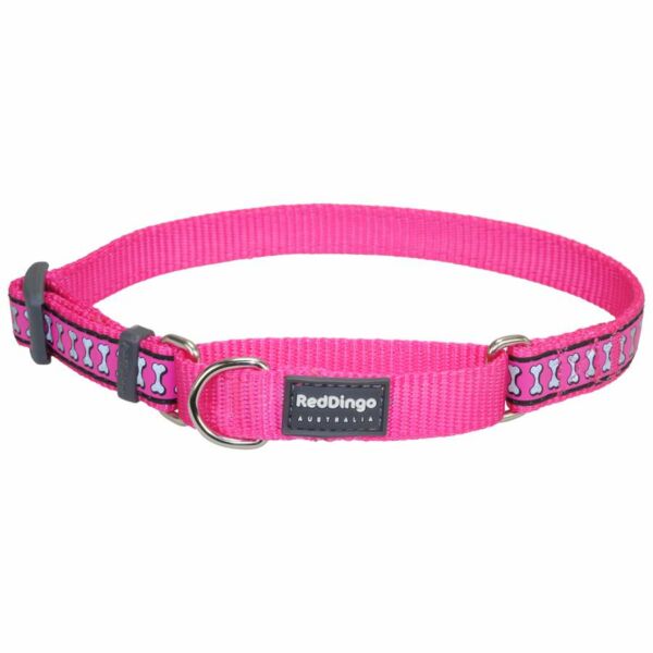 Red Dingo Reflective Hot Pink Small Martingale nyakörv