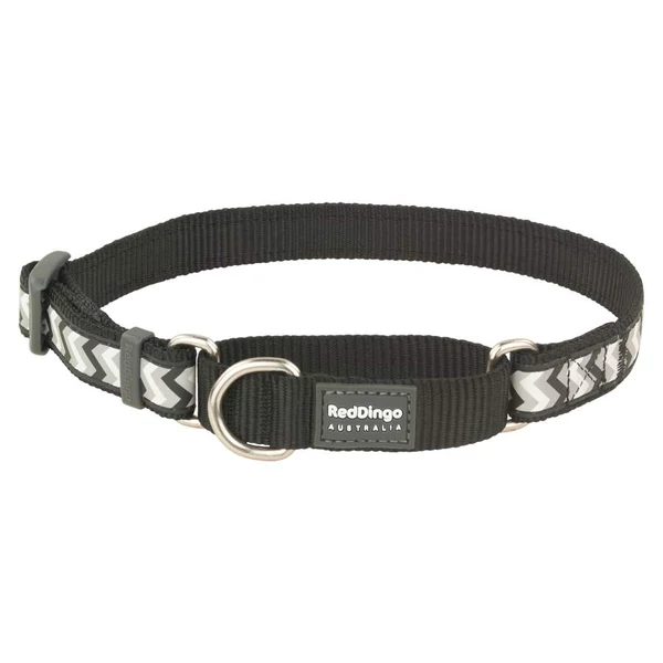 Red Dingo Reflective Ziggy Black Small Martingale nyakörv