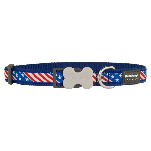 Red Dingo US Flag Dark Blue Small kutya nyakörv