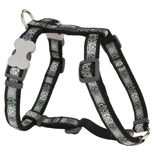 Red Dingo Paw Impressions Black XS Dog hám