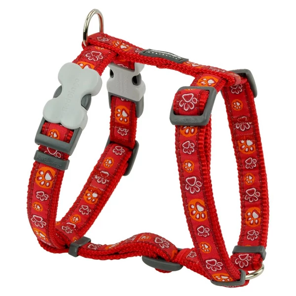 Red Dingo Paw Impressions Red XS Dog hám