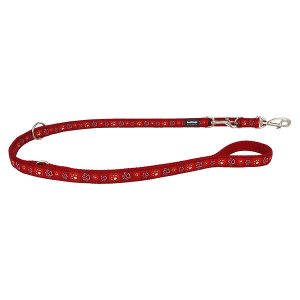 Red Dingo Paw Impressions Red multi-purpose póráz 200 cm Small