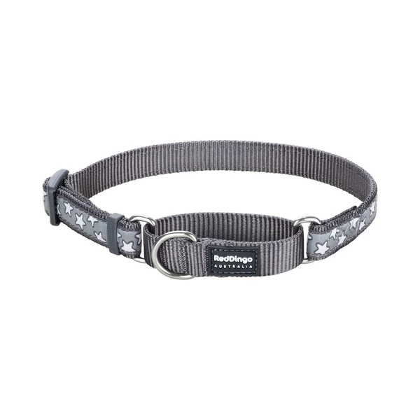 Red Dingo Stars Grey Small Martingale nyakörv