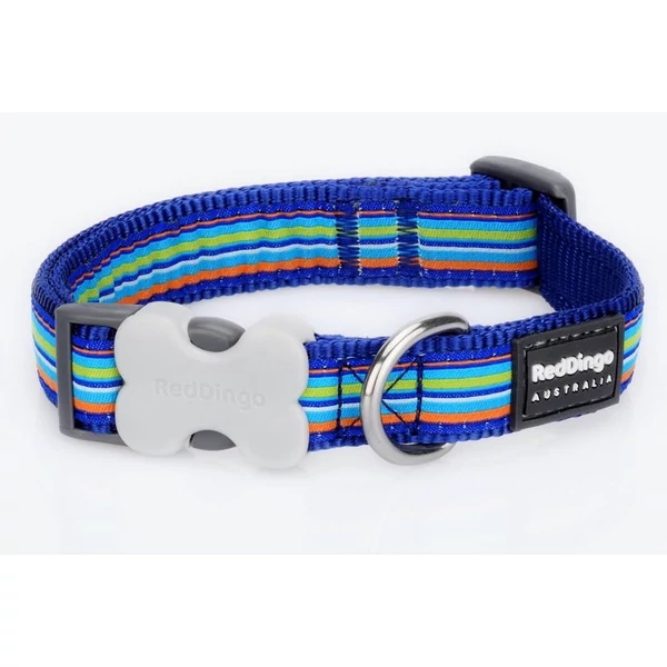 Red Dingo Horizontal Stripes Dark Blue XS kutya nyakörv