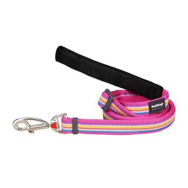 Red Dingo Horizontal Stripes Hot Pink póráz 100-180 cm XS