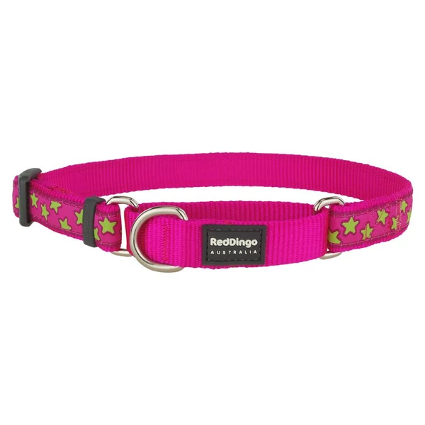 Red Dingo Stars Hot Pink Large Martingale nyakörv