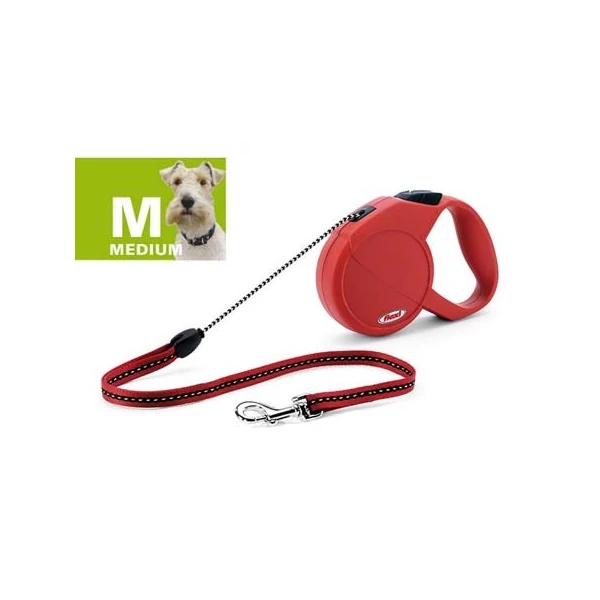Flexi New Classic szalag M 5m piros 25kg-ig