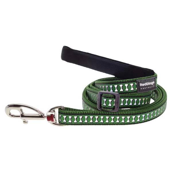Red Dingo Reflective Green póráz 100-180 cm Medium