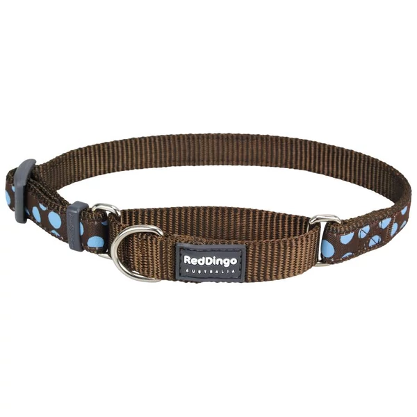 Red Dingo Blue Spots Brown Medium Martingale nyakörv