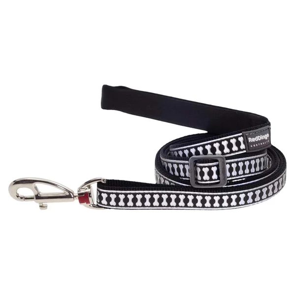 Red Dingo Reflective Black póráz 100-180 cm Medium