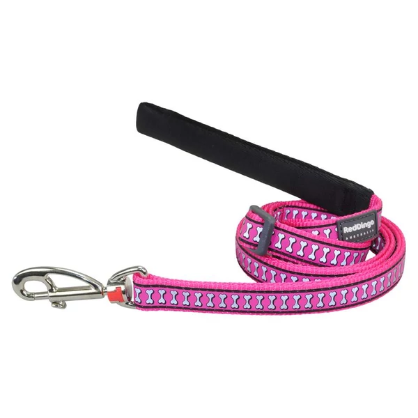 Red Dingo Reflective Hot Pink póráz 100-180 cm Medium