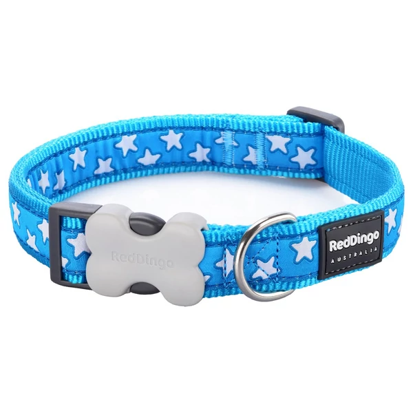 Red Dingo Stars Turquoise XS kutya nyakörv