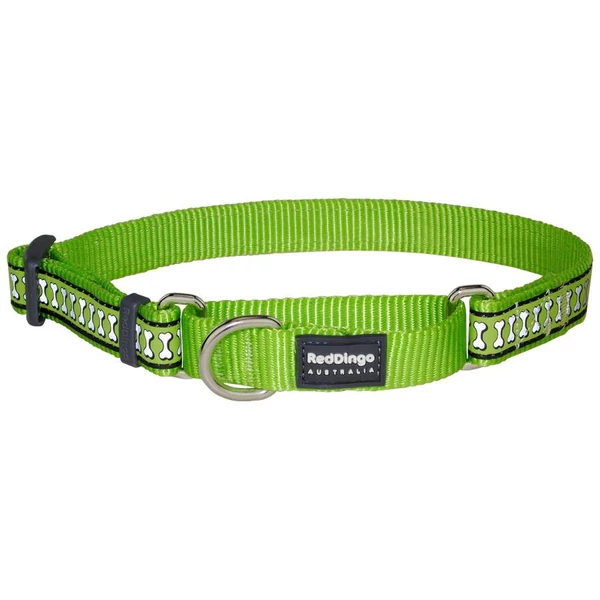 Red Dingo Reflective Lime Large Martingale nyakörv