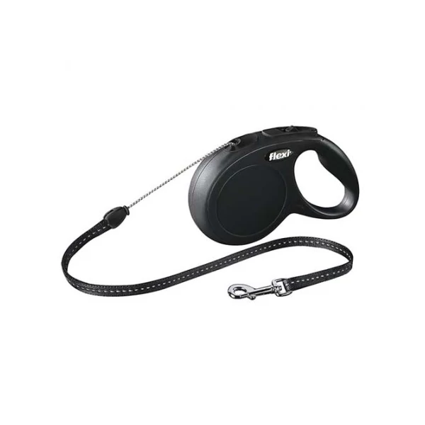 Flexi New Classic zsinór S 5m 12kg-ig fekete