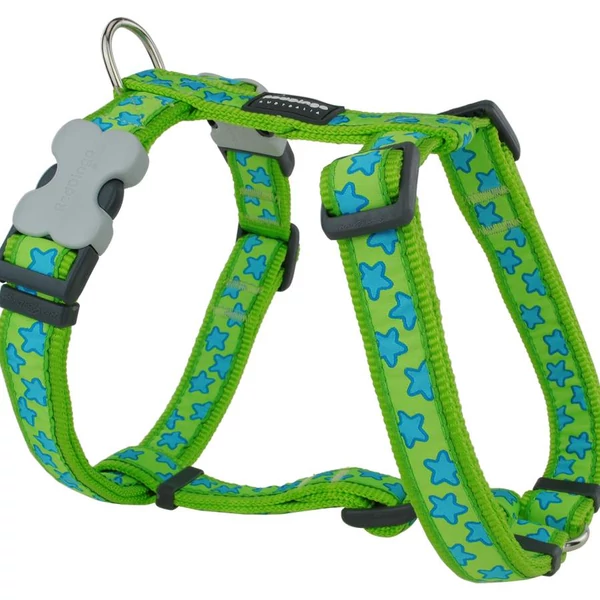 Red Dingo Stars Lime XLarge Dog hám