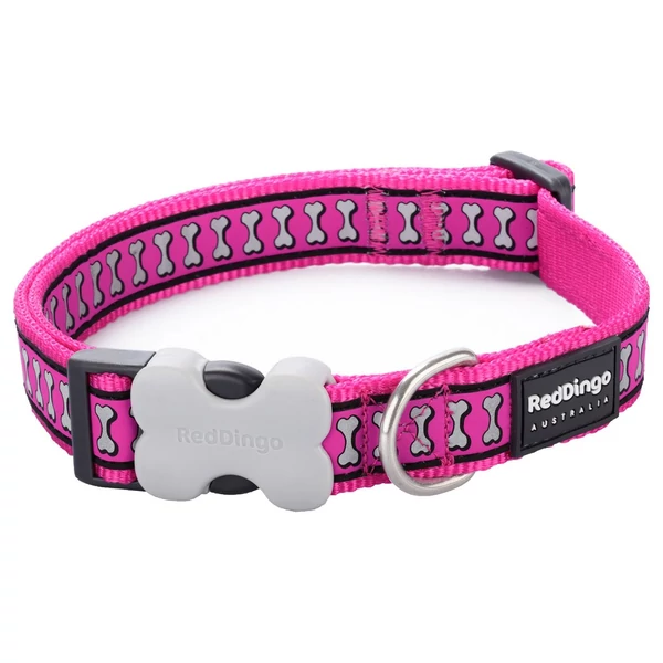 Red Dingo Reflective Hot Pink Small kutya nyakörv
