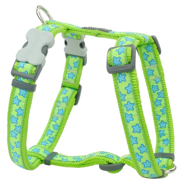 Red Dingo Stars Lime Small Dog hám
