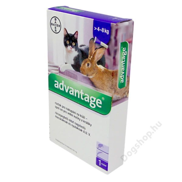 ADVANTAGE SPOT-ON CAT 0,8ML (4KG-TÓL) 1X ADVANTAGE SPOT-ON CAT 0,8ML (4KG-TÓL) 1X