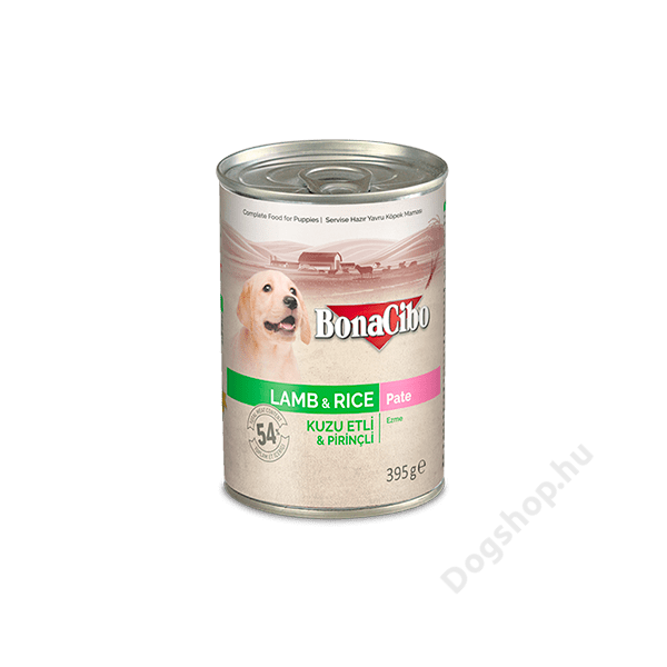 BONACIBO CANNED PUPPY PATE LAMB &amp; RICE 400g