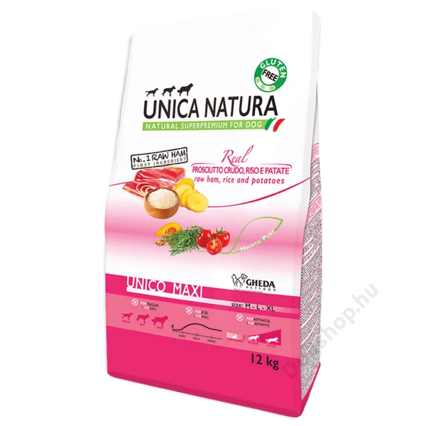 Gheda Unica Natura Unico Maxi - Raw Ham, sonkával 12kg