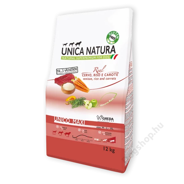 Gheda Unica Natura Unico Maxi - Venison, szarvassal 12kg