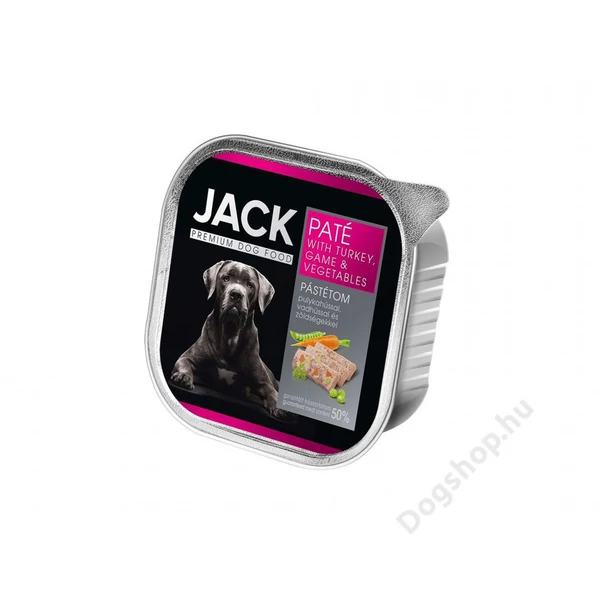 JACK kutya alutasakos pulyka, vad, zöldség 150g