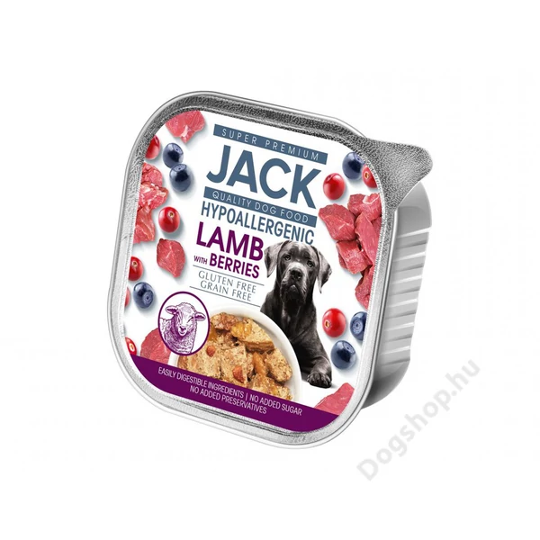 JACK kutya hipoallergén bárány bogyósgyümölcs 150g