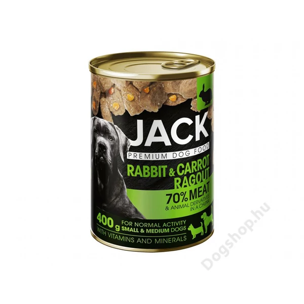 JACK kutya konzerv ragu nyúl-répa 400g JACK kutya konzerv ragu nyúl-répa 400g