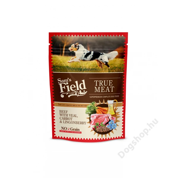 Sam's Field Pouch marha&borjú&répa&vörösáfonya 260g Sam's Field Pouch marha&borjú&répa&vörösáfonya 260g