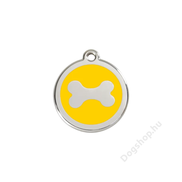 Red Dingo Rozsdamentes vízsz.csont mintás acél biléta sárga Red Dingo Rozsdamentes vízsz.csont mintás acél biléta sárga