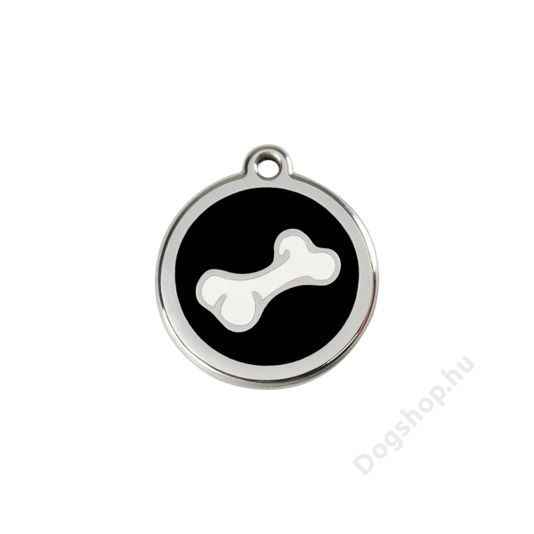 Red Dingo Rozsdamentes csont mintás acél biléta fekete Red Dingo Rozsdamentes csont mintás acél biléta fekete