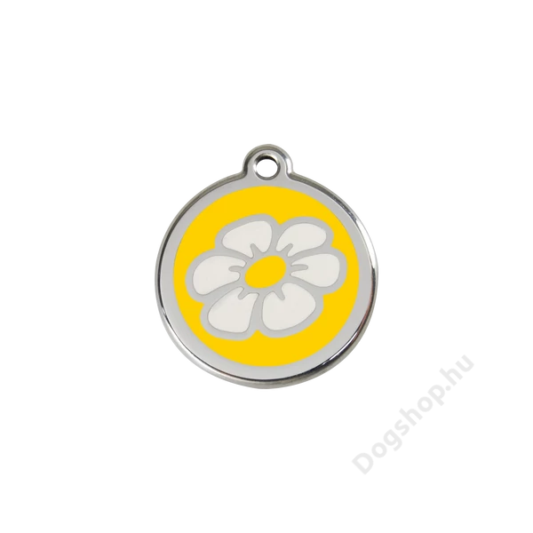 Red Dingo Rozsdamentes százszorszép mintás acél biléta sárga