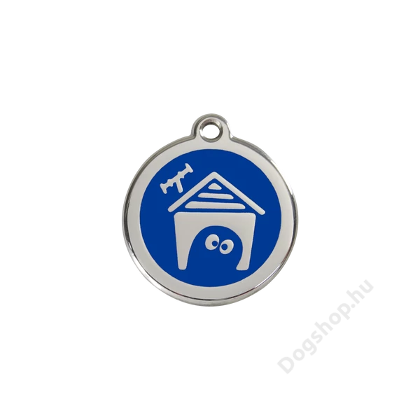 Red Dingo Rozsdamentes kutyaház mintás acél biléta sötétkék Red Dingo Rozsdamentes kutyaház mintás acél biléta sötétkék