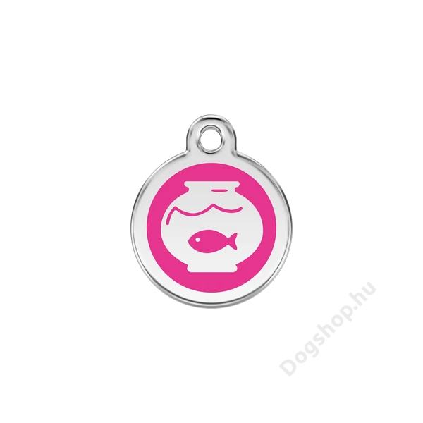 Red Dingo Rozsdamentes akvárium mintás acél biléta hot pink