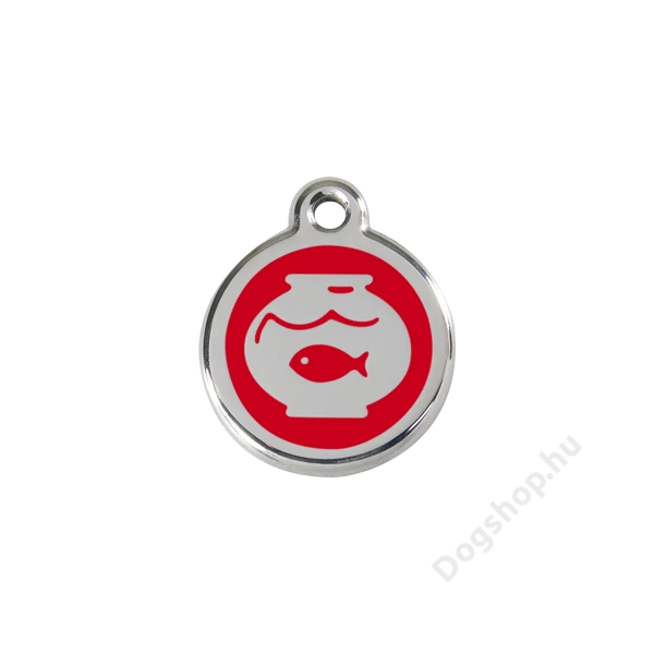 Red Dingo Rozsdamentes akvárium mintás acél biléta piros