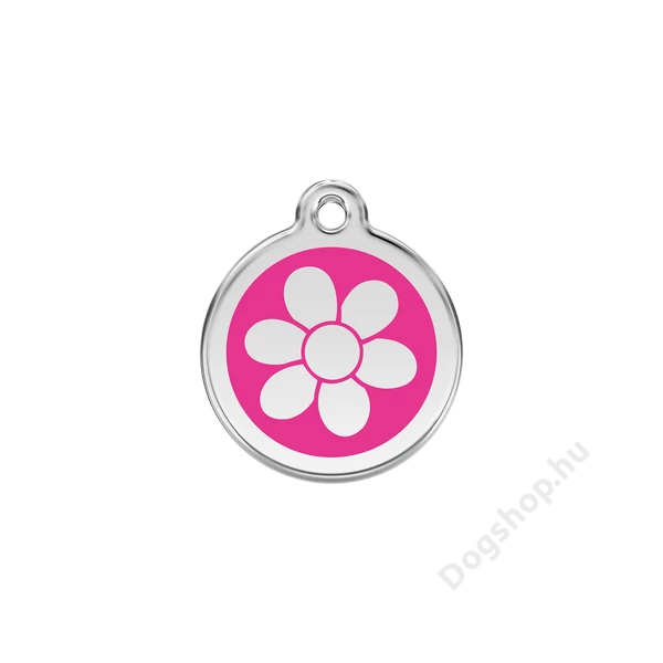 Red Dingo Rozsdamentes virág mintás acél biléta hot pink