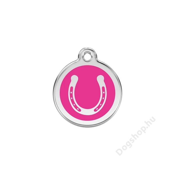 Red Dingo Rozsdamentes patkó mintás acél biléta hot pink