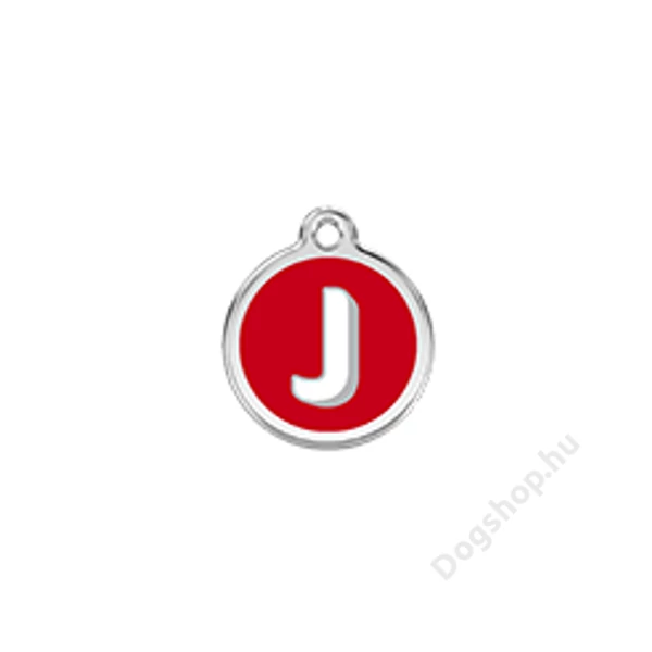 Red Dingo Rozsdamentes J betű mintás acél biléta