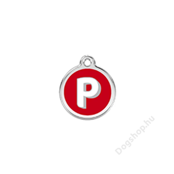 Red Dingo Rozsdamentes P betű mintás acél biléta
