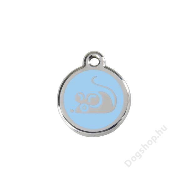 Red Dingo Rozsdamentes egér mintás acél biléta világoskék Red Dingo Rozsdamentes egér mintás acél biléta világoskék