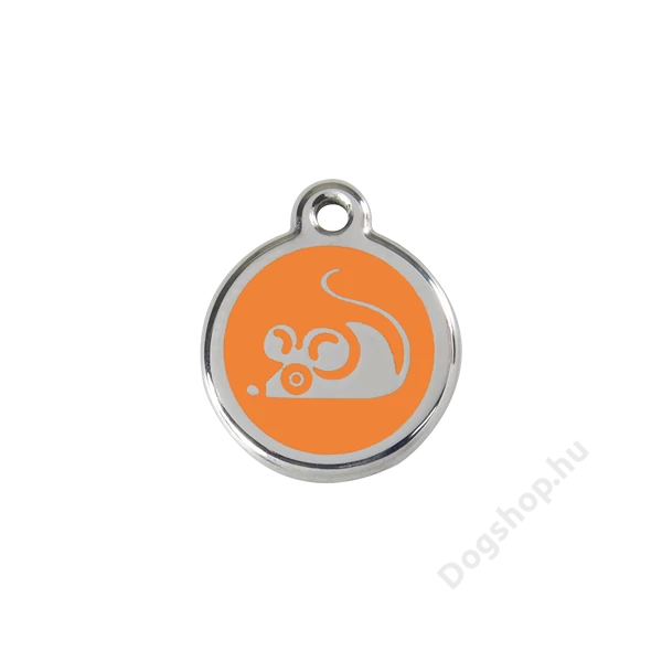 Red Dingo Rozsdamentes egér mintás acél biléta narancssárga Red Dingo Rozsdamentes egér mintás acél biléta narancssárga