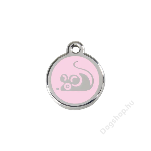 Red Dingo Rozsdamentes egér mintás acél biléta rózsaszín Red Dingo Rozsdamentes egér mintás acél biléta rózsaszín